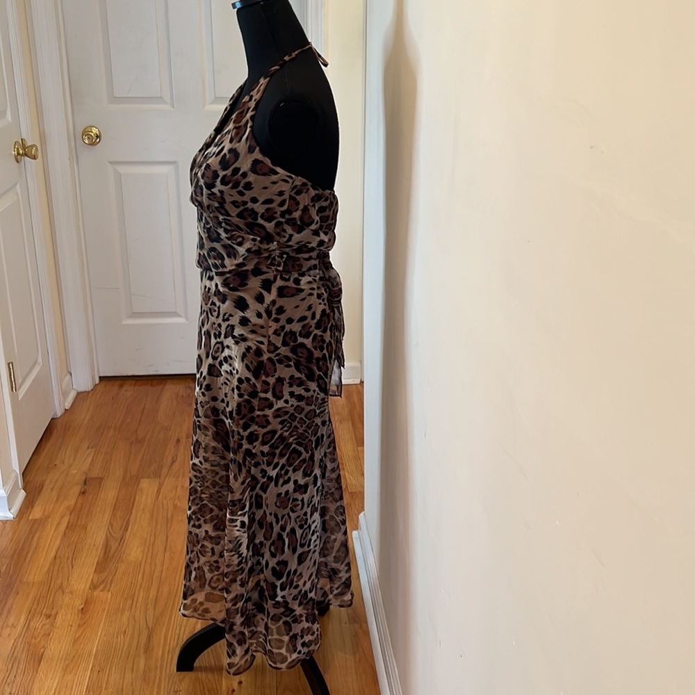 ❤️ Rabbit Rabbit Rabbit Halter Leopard Dress - Picture 6 of 7